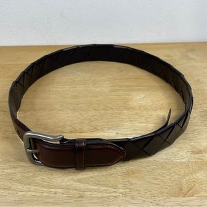 Levi's Men's Brown Woven Leather Belt Size 75/30
